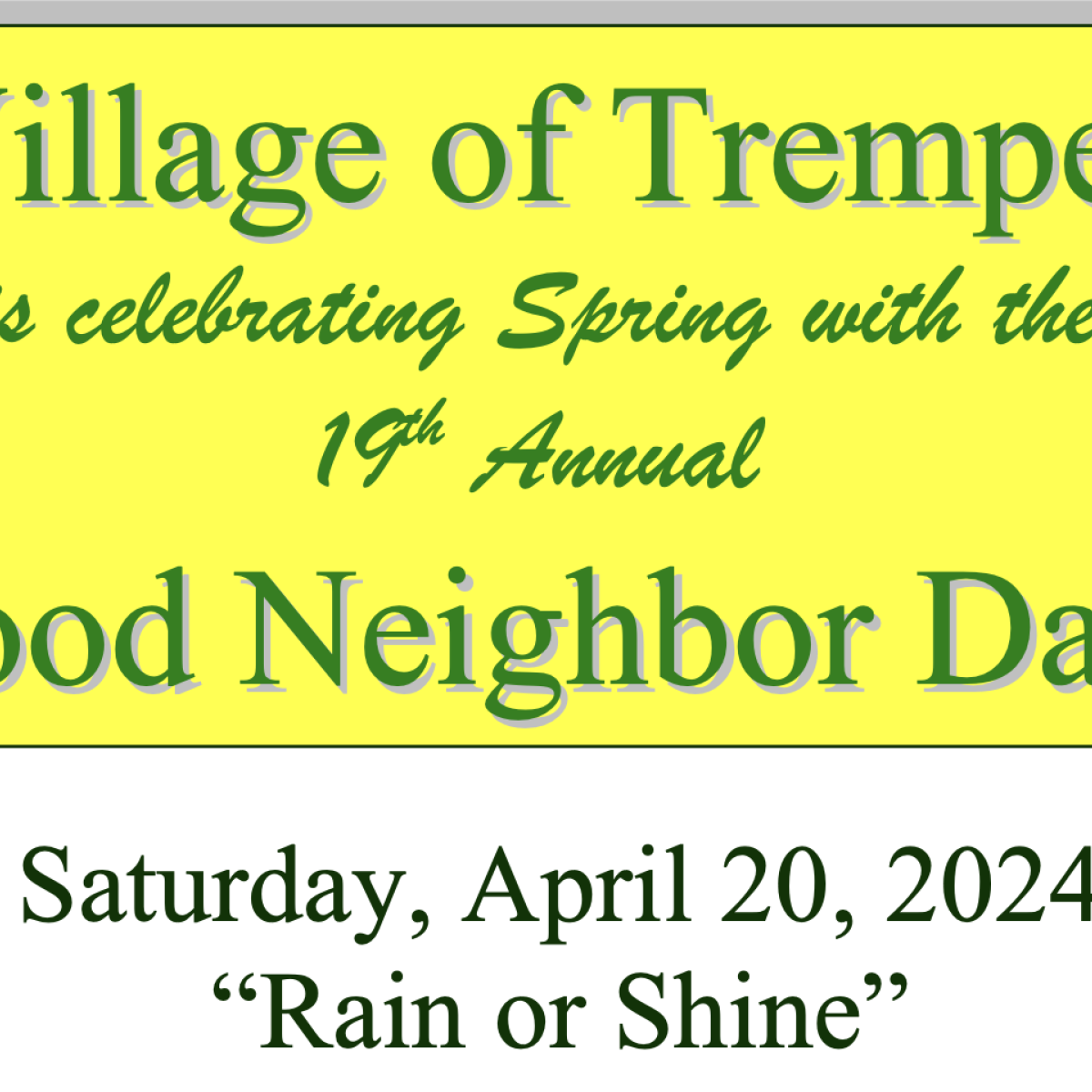 Good Neighbor Day 2024 Trempealeau Chamber of Commerce and Tourism